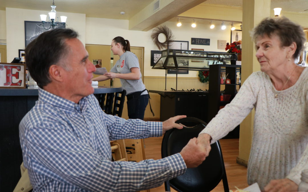 Romney greets Cedar City diners, explains why he’s running for Hatch’s senate seat